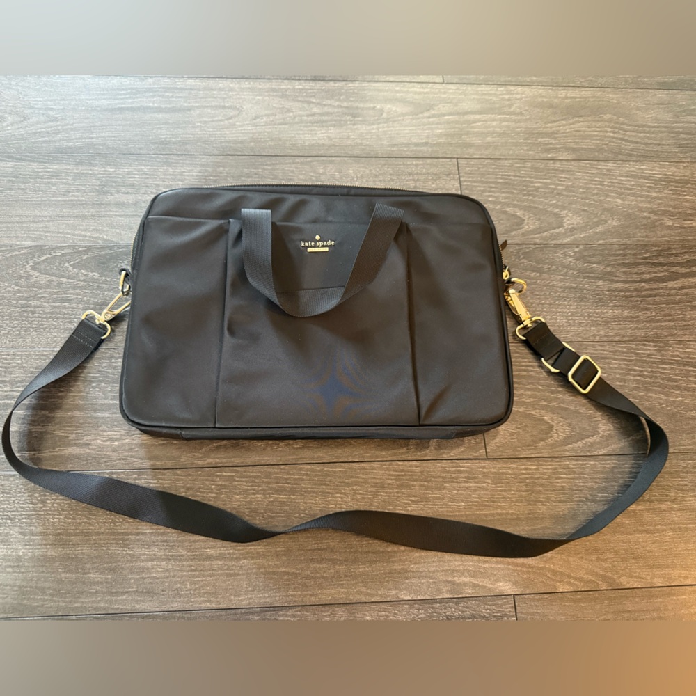 Black Kate Spade Laptop Bag with Shoulder Strap